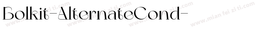 Bolkit-AlternateCond字体转换
