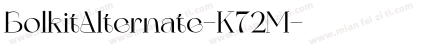 BolkitAlternate-K72M字体转换