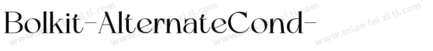 Bolkit-AlternateCond字体转换