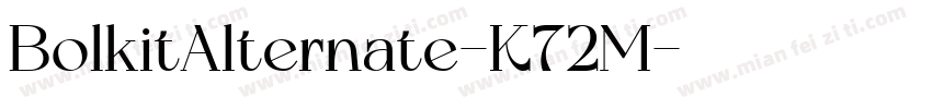 BolkitAlternate-K72M字体转换
