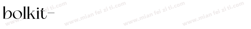 bolkit字体转换