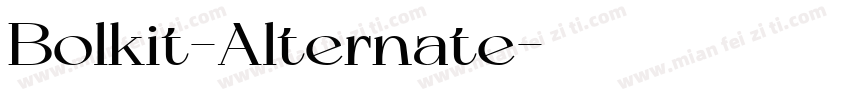 Bolkit-Alternate字体转换