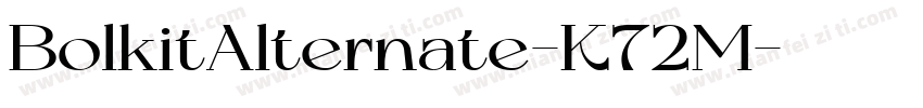 BolkitAlternate-K72M字体转换