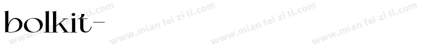 bolkit字体转换