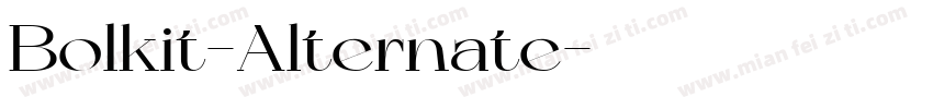 Bolkit-Alternate字体转换