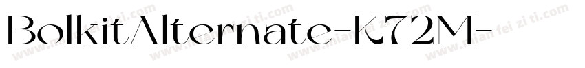 BolkitAlternate-K72M字体转换