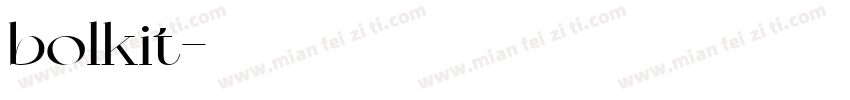 bolkit字体转换