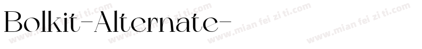 Bolkit-Alternate字体转换