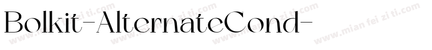 Bolkit-AlternateCond字体转换