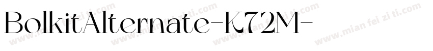BolkitAlternate-K72M字体转换