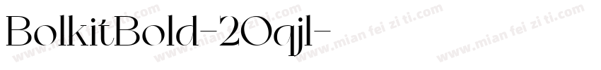 BolkitBold-2Oqjl字体转换