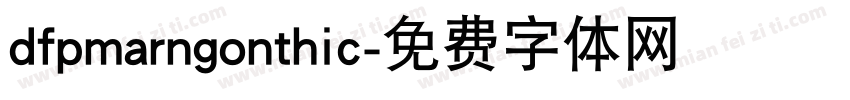 dfpmarngonthic字体转换