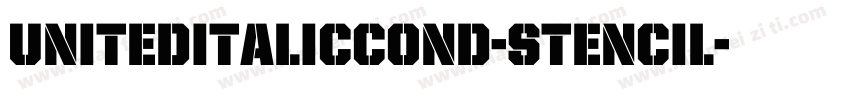 UnitedItalicCond-Stencil字体转换