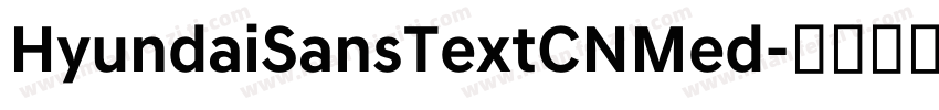 HyundaiSansTextCNMed字体转换