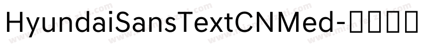 HyundaiSansTextCNMed字体转换