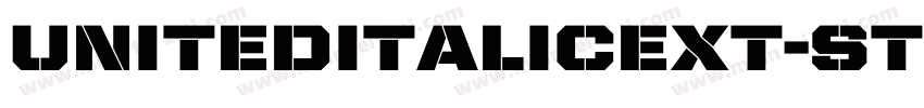 UnitedItalicExt-Stencil字体转换