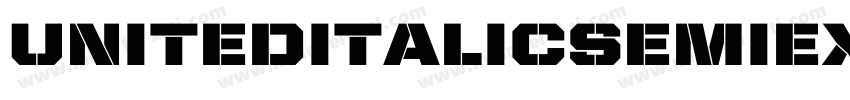 UnitedItalicSemiExt-Stencil字体转换