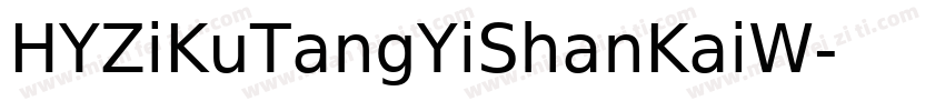 HYZiKuTangYiShanKaiW字体转换