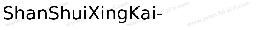 ShanShuiXingKai字体转换