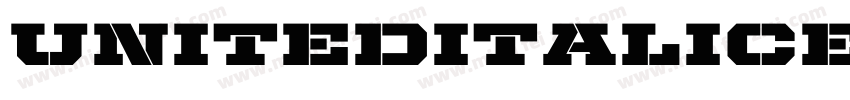 UnitedItalicExt-Stencil字体转换
