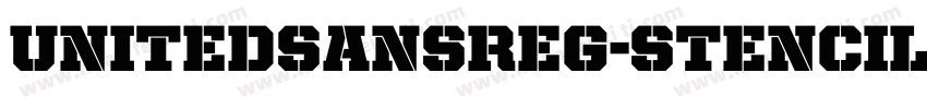 UnitedSansReg-Stencil字体转换