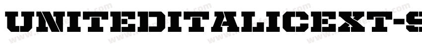 UnitedItalicExt-Stencil字体转换