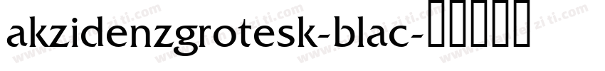 akzidenzgrotesk-blac字体转换