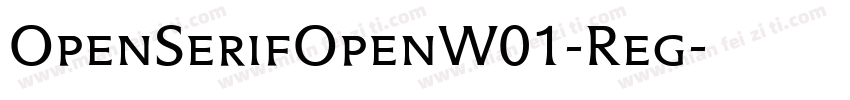 OpenSerifOpenW01-Reg字体转换