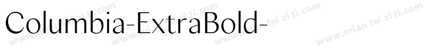 Columbia-ExtraBold字体转换