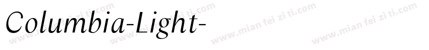 Columbia-Light字体转换
