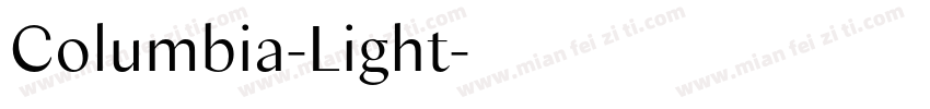 Columbia-Light字体转换