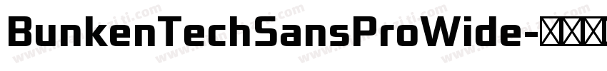 BunkenTechSansProWide字体转换
