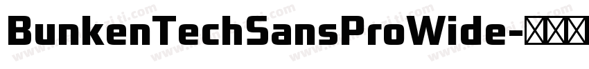 BunkenTechSansProWide字体转换