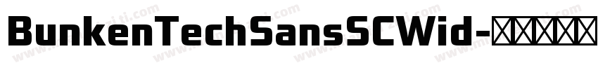 BunkenTechSansSCWid字体转换