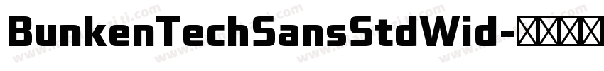 BunkenTechSansStdWid字体转换