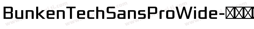 BunkenTechSansProWide字体转换