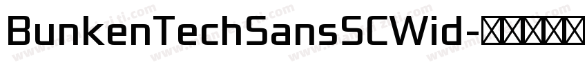 BunkenTechSansSCWid字体转换