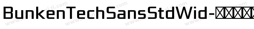 BunkenTechSansStdWid字体转换