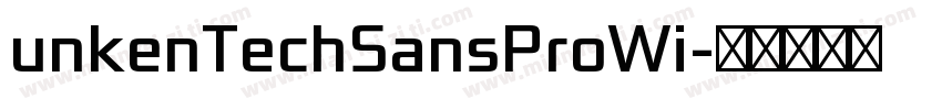 unkenTechSansProWi字体转换