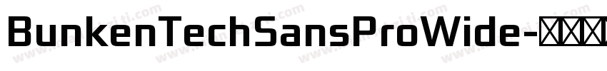 BunkenTechSansProWide字体转换