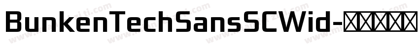 BunkenTechSansSCWid字体转换