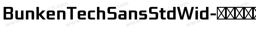 BunkenTechSansStdWid字体转换
