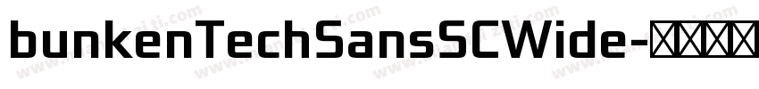 bunkenTechSansSCWide字体转换