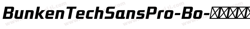 BunkenTechSansPro-Bo字体转换