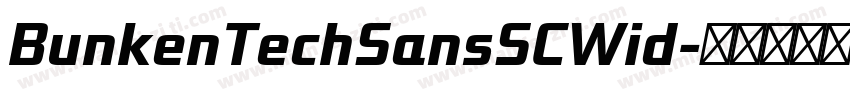 BunkenTechSansSCWid字体转换