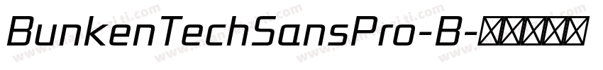 BunkenTechSansPro-B字体转换