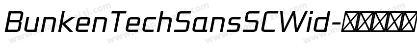 BunkenTechSansSCWid字体转换