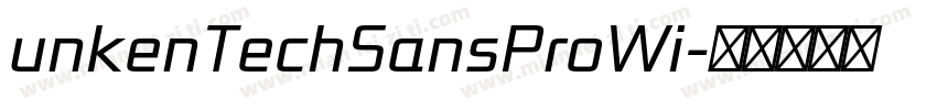 unkenTechSansProWi字体转换