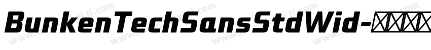 BunkenTechSansStdWid字体转换