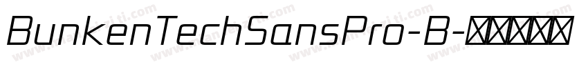 BunkenTechSansPro-B字体转换